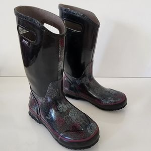Bogs Womens Rainboot Waterproof Rubber Boots Floral size 6